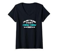 Womens Chow Chows I'm Only Talking to My Chow Chow Today V-Neck T-Shirt