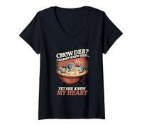 Womens Chowder I Hardly Knew Her Yet She Knew My Heart Chowder Fan V-Neck T-Shirt