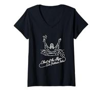 Womens Christ of the Abyss, San Fruttuoso Italy Signature Heart Art V-Neck T-Shirt
