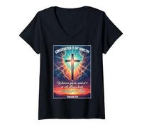 Womens Christian Conservationist Conservation is My Ministry Jesus V-Neck T-Shirt