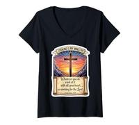 Womens Christian Cook Chef Cooking is My Ministry God Jesus Christ V-Neck T-Shirt