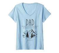 Womens Christian Dad Proverbs 20:7 Idea For Dad Bible Verse V-Neck T-Shirt