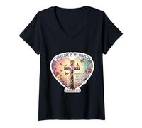 Womens Christian Day Care Caregiver Childcare is My Ministry Bible V-Neck T-Shirt