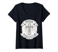 Womens Christian Dermatologist Dermatology is My Ministry Doctor V-Neck T-Shirt