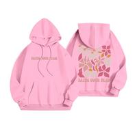 Womens Christian Faith Over Fear Hoodies Comfort Jesus Casual Hooded Clothes Jesus Saves Personalized Y2K Graphic Letter Outfits Trust In The Lord I Love Jesus 2025 Pink