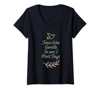 Womens Christian Gentle Parenting Raising Disciples Mom Grace V-Neck T-Shirt