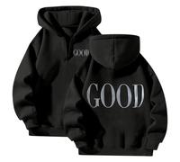 Womens Christian Good Matching Best Friend Hoodies Comfort Zip Up Jesus Loose Hooded Sweatshirts Trust In The Lord Vintage 2025 Casual Athletic with Hood Tops Aesthetic Religious God Black