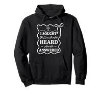 Womens Christian I Sought The Lord And He Heard Religious Pullover Hoodie