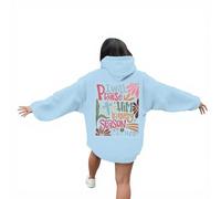 Womens Christian I Will Praise Him In Every Season Preppy Hoodies Plain Jesus 2025 Vintage Pullover Trust In The Lord Sweatshirts for Teens Hooded Graphic Casual Long Sleeve Trendy Blue
