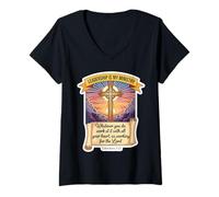 Womens Christian Leader Leadership is My Ministry CEO Manager Lead V-Neck T-Shirt