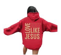 Womens Christian Love Like Jesus Beach Hoodies Fall Graphic with Hood Pullover Outfits Trust In The Lord Anime 2025 Letter Sweaters Western Pray The Lord Jesus Saves Hooded Loose Fit Wine