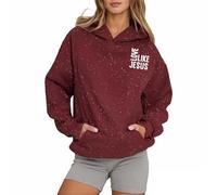 Womens Christian Love Like Jesus Hoodies Fashion Letter Gothic with Hood Outfits Trust In The Lord Comfort Graphic Hooded Casual Tops 2025 Cartoon God Religious Preppy Workou Plain Red