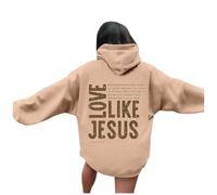 Womens Christian Love Like Jesus Youth Hoodies Fashion Beach with Hood Pullover Hoodies God with Designs 2025 Graphic Summer Casual Sweaters Cool Religious I Love Jesus Hooded Fall Khaki