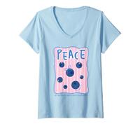 Women's Christian Peace Blueberries Colossians 3:15 Verse V-Neck T-Shirt