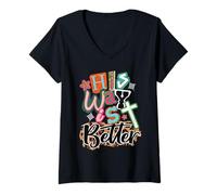 Women's Christian Quote Lord Way's Better Bible Verse Jesus Faith V-Neck T-Shirt