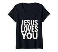 Womens Christian Quotes Jesus Christ Bible Study Class Evangelist V-Neck T-Shirt