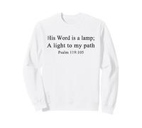 Womens Christian Shirts His Word Is A Lamp Psalm 119 Worship Sweatshirt