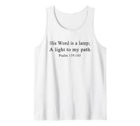 Womens Christian Shirts His Word is A Lamp Psalm 119 Worship Tank Top
