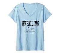 Womens Christian Shirts Women Men UNFAILING Love Christian Mercy V-Neck T-Shirt