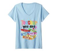 Womens Christian Teacher You are Back to School Religious Teaching V-Neck T-Shirt