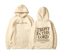 Women's Christian Trust In The Lord Hoodies Workou Jesus Letter Pullover Sweaters Faith Preppy Loose Fit Fleece Lined Trendy Hooded Long Sleeve Graphic Clothes Personalized God 2025 Khaki