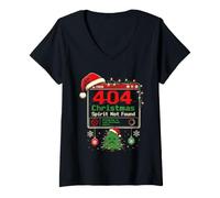 Women's Christmas 404 Christmas Spirit Not Found V-Neck T-Shirt