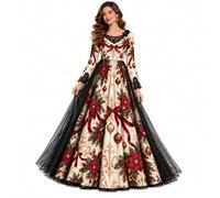 Women's Christmas Ball Gown Black Costume for Christmas Party | Why it works: Step into the party in this Black ball gown. A crowd-pleasing pick for Secret Santa and cosplay.