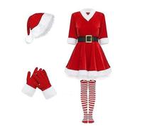 Women's Christmas Costume Festive Holiday Party Outfit for Adults Santa Performance Dress Perfect for Xmas Celebrations and Events Female Cosplay Costumes Sexy Red