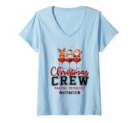 Womens Christmas Crew Making Memories Together Adult Funny Drinking V-Neck T-Shirt