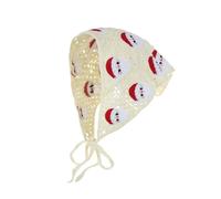 Women's Christmas Crochet Headbands Cute Knitted Hairbands Hair Scarf Head Wraps (White, One Size)