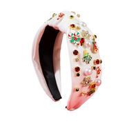 Womens Christmas Headband Stylish Pearl Headwear