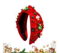 Womens Christmas Headband | Trendy Pearl Headdress,Christmas Dress Up Hairband | for Brides Women Girls Ladies Wives Cosplay Enthusiasts Family Gathering Office Party Winter Wedding Church Service