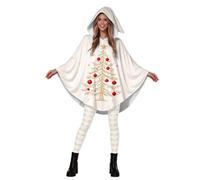 Women's Christmas Hooded Cape White Costume for Christmas Party | Why it works: Step into the party in this White hooded cape. A crowd-pleasing pick for Secret Santa and cosplay.