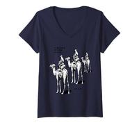 Womens Christmas Humor Three Wise Men As If V-Neck T-Shirt