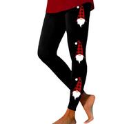 Womens Christmas Leggings Funny Gnomes Graphic Xmas Holiday Leggings High Waisted Workout Walking Running Tights Ladies Elasticity Yoga Pants with Pockets (D01-Black, XXL)