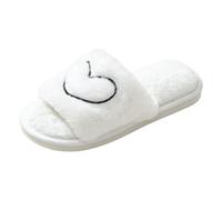 Women's Christmas Santa Slippers Soft Plush Open Toe Cosy House Shoes | Adorable Santa Claus novelty slippers in super soft plush. Cosy fleece lining with cute 3D festive details.