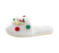 Women's Christmas Santa Slippers Soft Plush Open Toe Cosy House Shoes | Upgrade your festive downtime with these quirky Christmas house shoes. Warm, lightweight, and ultra-comfortable