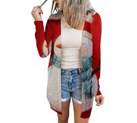 Womens Christmas Shirt Blouse Casual Tops A Lady's Christmas Cardigan is Full of Casual Fashionable and Cute Designs Tunics for Daily Life Xmas Gifts (RD3, S)