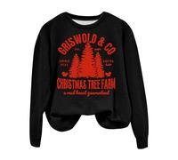 Womens Christmas Shirt Griswold Casual Shirt Holidays Retro Ladies Teen Girls Ladies Womens Christmas Shirt Griswold Lightweight Holiday Pullover Daily Festival Hiking Trip B-Black