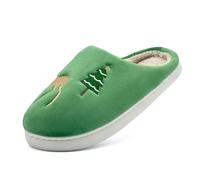 Women's Christmas Slippers - Slippers Women's Plush Unisex House Slippers Christmas Tree Hut Shoes Funny Home Shoes Comfortable Cotton Slippers Couples Slippers Soft Sole Winter Shoes, Army Green, 4