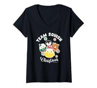 Womens Christmas Squishmallows Squad V-Neck T-Shirt