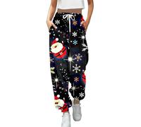 Womens Christmas Sweatpants Christmas Print Bottom Sweatpants Lounge Trousers Xmas High Waist Sporty Gym Athletic Fit Jogger Pants Sports Running Workout Trousers Christmas Sweatpants Christmas Bottom