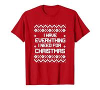 Women'S Christmas T Shirts,Couple English Letter Print Short Sleeved Round Neck T Shirt Top Women’s Casual Everyday Weekend Wear Comfort Fit Slogan Tee for Summer (Red, S)