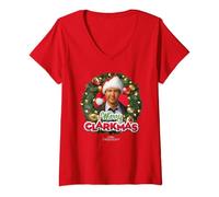 Womens Christmas Vacation Merry Clarkmas Christmas V-Neck T-Shirt