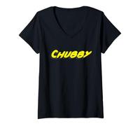 Womens Chubby | Chub Feeling Good About Being Bigger V-Neck T-Shirt