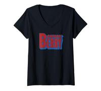Women's Chuck Berry Distressed Stacked Logo V-Neck T-Shirt