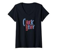 Womens Chuck Berry Multicolor 1969 Logo V-Neck T-Shirt