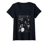 Women's Chuck D & Flavor Flav Public Enemy Hip Hop By AJ Barratt V-Neck T-Shirt