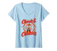 Womens Chuck E. Cheese Vintage Magical Logo V-Neck T-Shirt