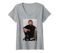 Womens Chuck Norris Actor & Martial Arts Expert Way of The Dragon V-Neck T-Shirt